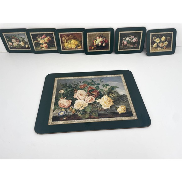 Vintage Jason Cork Backed 6 Placemats and 6 coasters in original box - Picture 9 of 9